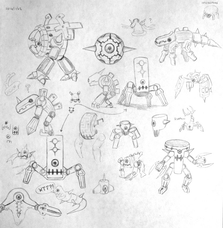 Reaverbot Concept Sketches